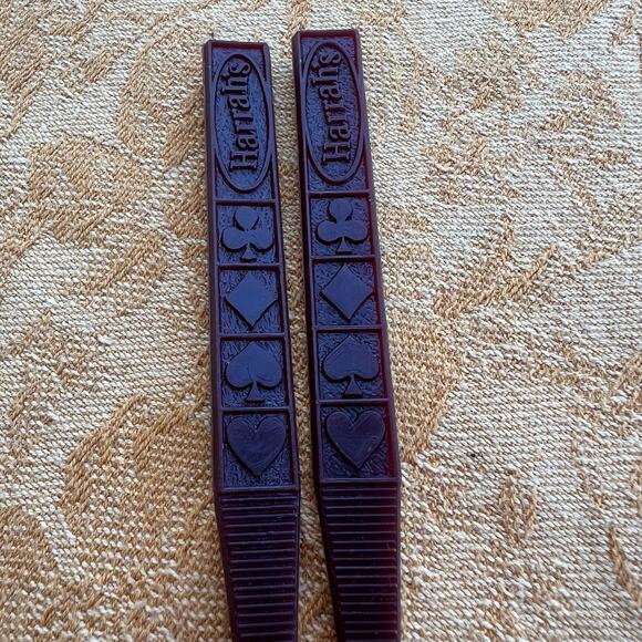 Harrahs Casino Poker Swizzle Stick Pair - Picture 2 of 3